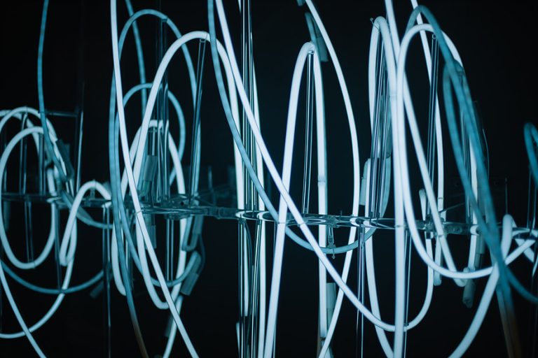 Abstract lighting graphic symbolizing electrical innovation by Alpha Electric Group in Suttons Bay.